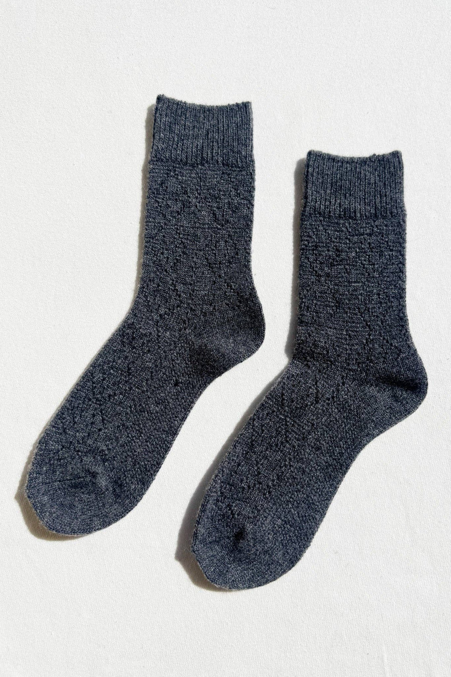Cashmere Pointelle Socks - Cream