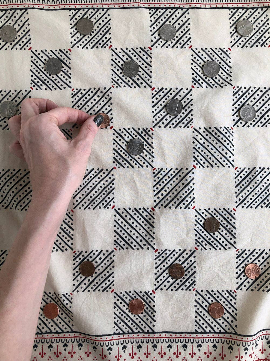 Cotton Checker Bandana | Sand