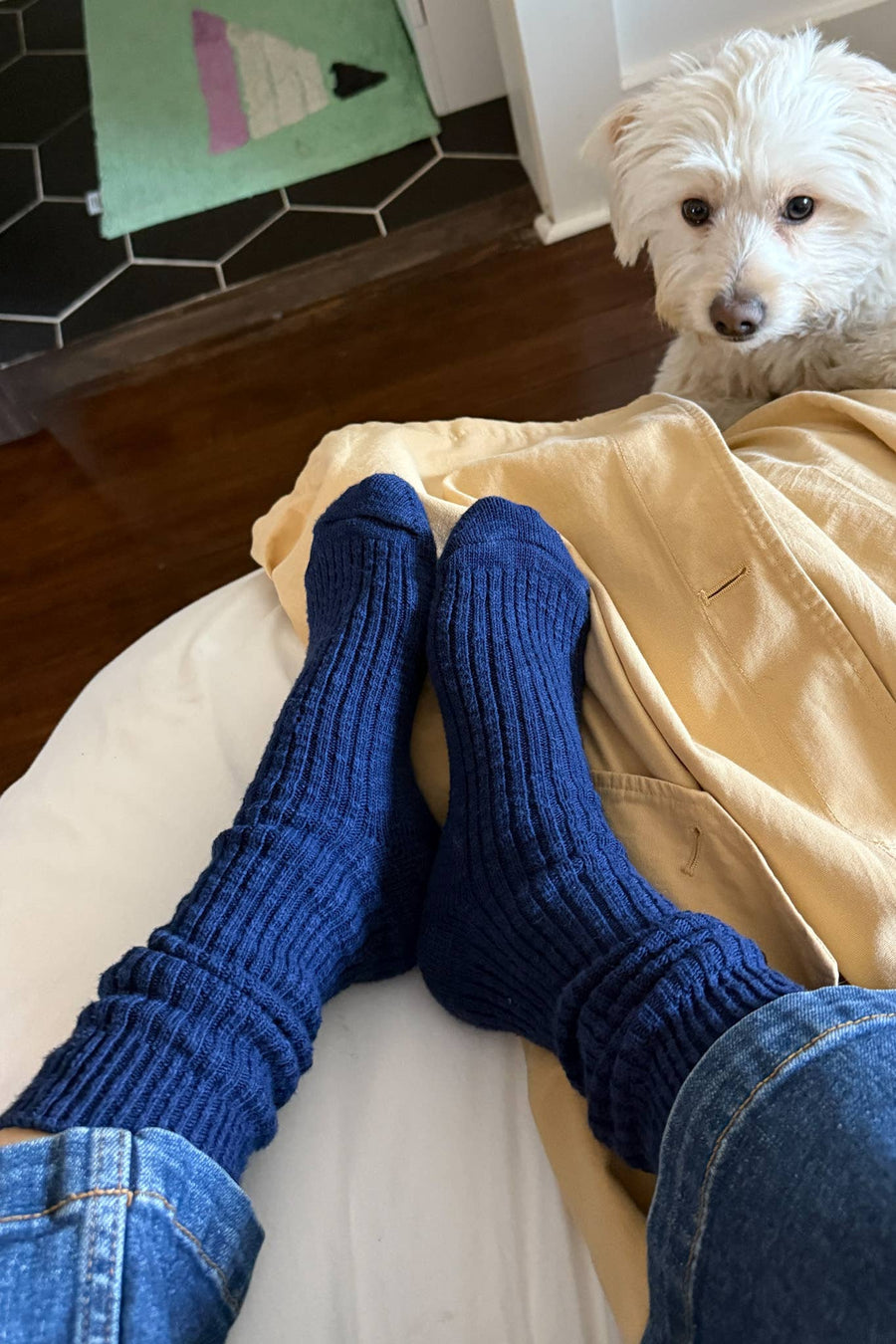 Cottage Socks - Navy