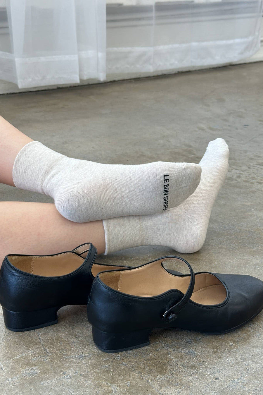 Sneaker Socks - Polka Dot Charcoal/Black