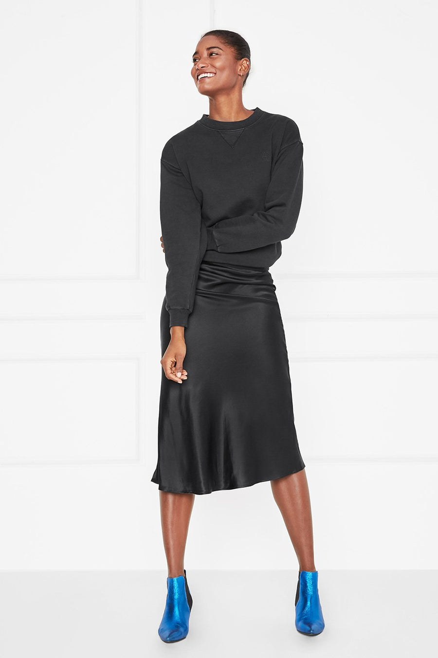 Bar Silk Skirt - Black - Pavilion